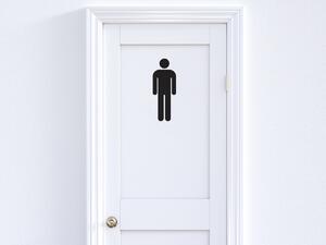 Nalepte.cz WC postavička muž nálepka na stenu 5 x 13 cm