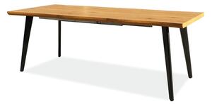 Jedálenský stôl FRISNU dub/čierna, šírka 150 cm