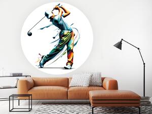 Nalepte.cz Golfista 02 textilní prelepiteľná nálepka na stenu arch 20 x 20 cm