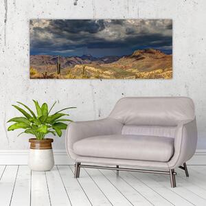 Obraz - kaktusy v prírode (120x50 cm)