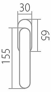 Okenné kovanie TWIN UFO H 1801 RO (E), 4 polohy, Twin E (nerez matná)