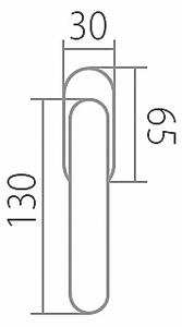 Okenné kovanie TWIN LOFT H 1803 RO (E), 3 polohy, Twin E (nerez matná)