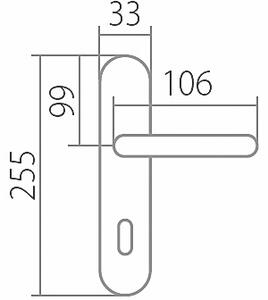 Dverové kovanie TWIN ALT WIEN PW 3000 (A), kľučka-kľučka, WC kľúč, Twin A (mosadz leštená), 90 mm