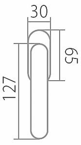 Okenné kovanie TWIN NICOL P 401 RO (XR), XR (inoxchróm) - 4 polohy, Okenní klika levá, Twin XR (inoxchróm)