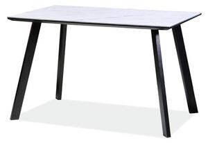 Jedálenský stôl SOMEIL biely mramor/čierna
