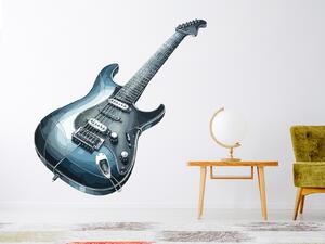 Nalepte.cz Elektrická gitara textilní prelepiteľná nálepka na stenu arch 44 x 45 cm