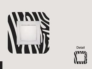 Nalepte.cz Rámček na vypínač zebra nálepka na stenu 14 x 14 cm