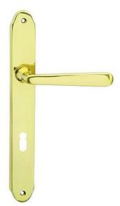 Dverové kovanie COBRA ALT WIEN (OLV), kľučka-kľučka, Otvor pre obyčajný kľúč BB, COBRA OLV (mosadz leštená, lesklá), 90 mm