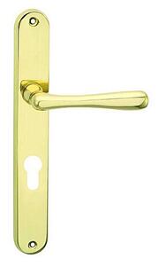 Dverové kovanie COBRA ELEGANT (OLV), kľučka-kľučka, WC kľúč, COBRA OLV (mosadz leštená, lesklá), 90 mm