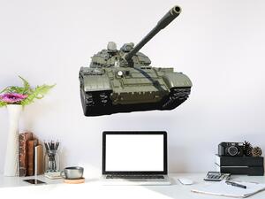 Nalepte.cz Tank textilní prelepiteľná nálepka na stenu 40 x 39 cm