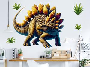 Nalepte.cz Stegosaurus textilní prelepiteľná nálepka na stenu arch 45 x 40 cm