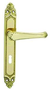 Dverové kovanie COBRA IKARUS (OLV), kľučka-kľučka, Otvor pre obyčajný kľúč BB, COBRA OLV (mosadz leštená, lesklá), 72 mm