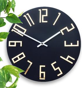 Moderné nástenné hodiny Slim Matná Čierna