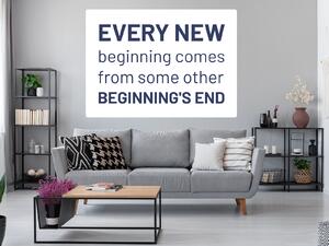 Nalepte.cz Every new beginning nálepka na stenu šírka 20 cm