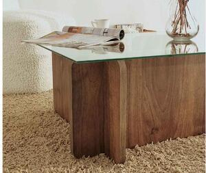 Dizajnový konferenčný stolík Belicia 105 cm vzor orech