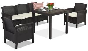 Venezia Dallas Apetito 5 Bica hnedý technorattanový set