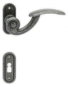 Dverové kovanie COBRA IMST-R (K), kľučka/kľučka, oválna rozeta, Oválna rozeta s otvorom pre obyčajný kľúč BB, COBRA K (kované kovanie)
