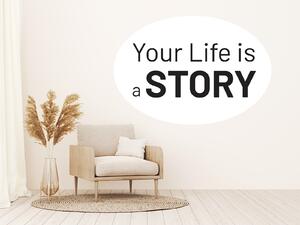 Nalepte.cz Your life is a story nálepka na stenu šírka 20 cm