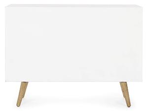 MUZZA Príborník elise 106 x 81 cm bielo - hnedý