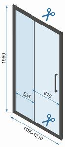 Rea Rapid Slide, 3-stenová sprchová kabína 100 (dvere) x 80(stena) x 80(stena) x 195 cm, 6mm číre sklo, chrómový profil, KPL-09100