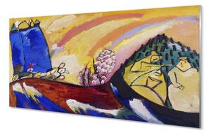 Obraz na skle Vidieckej krajiny abstraktné umenie 100x50 cm 2 Prívesky