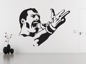 Nalepte.cz Freddy Mercury nálepka na stenu 30 x 23 cm