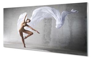 Sklenený obraz Žena tancuje biely materiál 100x50 cm 2 Prívesky