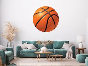 Nalepte.cz Basketbalová lopta textilní prelepiteľná nálepka na stenu 30 x 30 cm