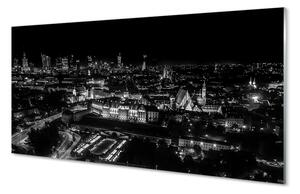 Sklenený obraz Nočná panoráma Varšavy mrakodrapov 140x70 cm 4 Prívesky