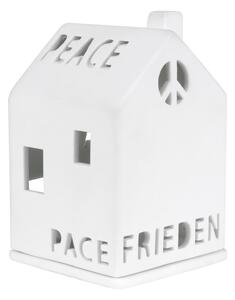 Porcelánový svietnik domček Peace
