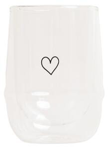 Dvojstenný pohár na teplé nápoje Heart 300 ml