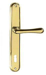 Dverové kovanie TWIN ELEGANT BA 1220 (A), kľučka-kľučka, WC kľúč, Twin A (mosadz leštená), 72 mm