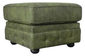 (2310) PRESTON elegantný veľký taburet zelený
