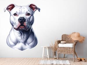 Nalepte.cz Pes Pitbull textilní prelepiteľná nálepka na stenu arch 15 x 20 cm