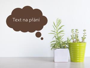 Nalepte.cz Bublina s textom na prianie 3 nálepka na stenu 40 x 33 cm