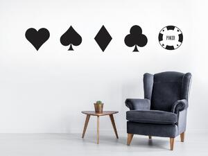 Nalepte.cz Poker nálepky na stenu 47 x 8 cm