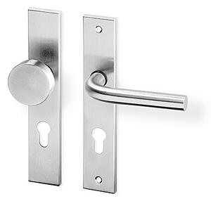 Dverové kovanie ACT Lida HR ECO (NEREZ), kľučka-kľučka, Otvor pre obyčajný kľúč BB, AC-T Nerez, 72 mm