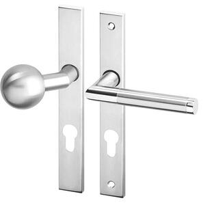 Dverové kovanie ACT Luka UŠ (NEREZ), kľučka-kľučka, Otvor pre obyčajný kľúč BB, AC-T Nerez, 72 mm