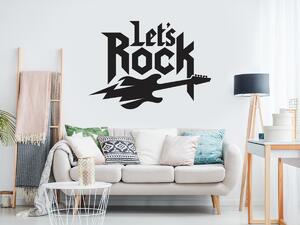Nalepte.cz Lets Rock nálepka na stenu 40 x 29 cm