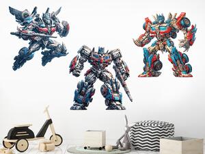 Nalepte.cz Transformers textilní prelepiteľné nálepky na stenu arch 77 x 27 cm