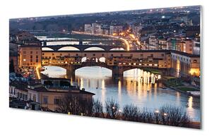Sklenený obraz Italy Bridges noc rieka 140x70 cm 2 Prívesky