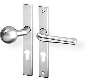 Dverové kovanie ACT Sira UŠ (NEREZ), kľučka-kľučka, Otvor pre obyčajný kľúč BB, AC-T Nerez, 72 mm