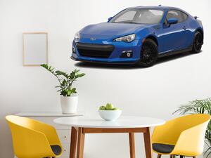 Nalepte.cz Subaru BRZ textilní prelepiteľná nálepka na stenu 47 x 23 cm