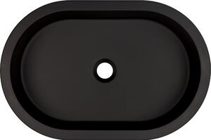 Deante Silia umývadlo 58.8x39 cm oválny podpultové umývadlo čierna CQS_NU6U