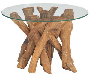 Konferenčný stolík z masívneho teakového dreva, 60 cm