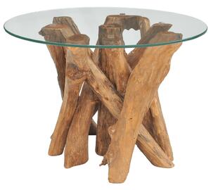 Konferenčný stolík z masívneho teakového dreva, 60 cm