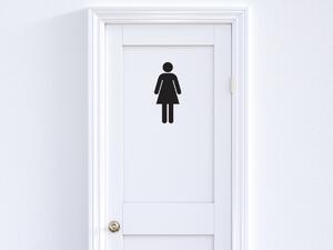 Nalepte.cz WC postavička žena nálepka na stenu 6 x 13 cm