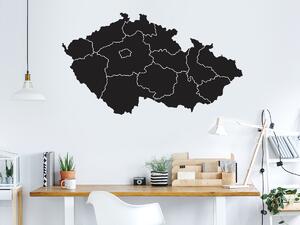 Nalepte.cz mapa SR kraja nálepka na stenu 45 x 26 cm