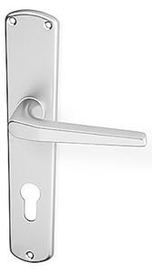 Dverové kovanie ACT Monte HR (F9), kľučka-kľučka, WC kľúč, AC-T F9 (hliník nerez), 90 mm