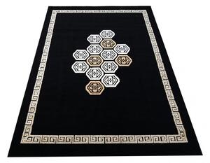 Moderný koberec do obývačky v čiernej farbe